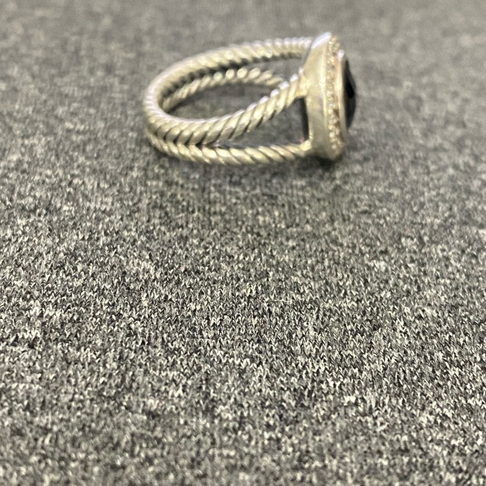 David Yurman Ring Onyx and Diamond - Picture 4 of 5